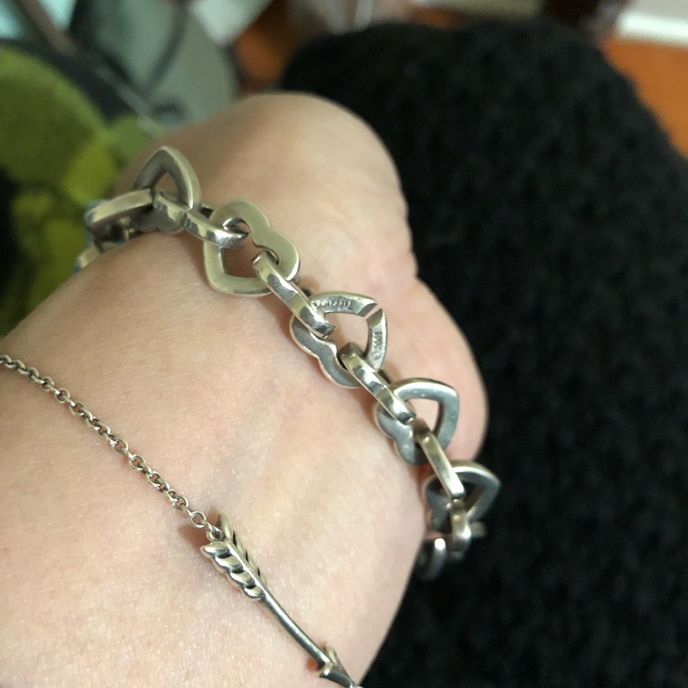 Tiffany & Co. Gold/Silver Hearts Link Bracelet